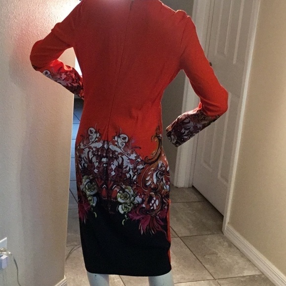 Roberto CAVALLI SIGNATURE LONG SLEEVES FLORAL DRESS - Picture 8 of 15